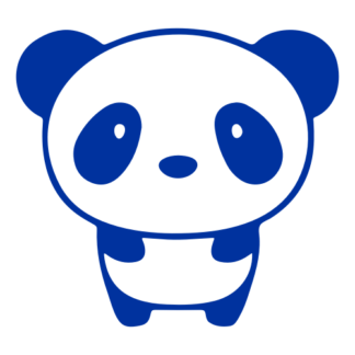 Little Panda Decal (Blue)